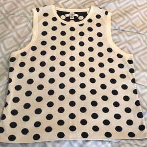 🐼 Liz Claiborne Sleeveless Polka Dot Sweater 🐼